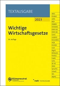 'Wichtige Gesetze Des Wirtschaftsprivatrechts' Von '' - Buch - '978-3 ...