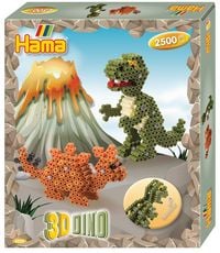 Produktbild: Hama B&uuml;gelperlen midi Box 3D Dino 2500 St&uuml;ck Geschenkpackung