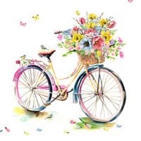 Produktbild: ti-flair Servietten Viaggio di Primavera 33x33cm 20 St&uuml;ck 3-lagig