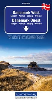 Produktbild: Kümmerly+Frey Regional-Strassenkarte Dänemark West 1:200.000