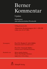 Produktbild: Berner Kommentar / Allgemeine Bestimmungen, Art. 1-109 OR (ohne Art. 62-67 OR), 8. Erg&auml;nzungslieferung