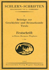 Bild vom Artikel Beiträge zur Geschichte und Heimatkunde Tirols vom Autor Franz Hutter