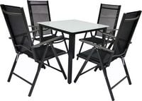 Produktbild: 5 tlg. Alu Gartenset Sitzgruppe Tisch St&uuml;hle 80 MA