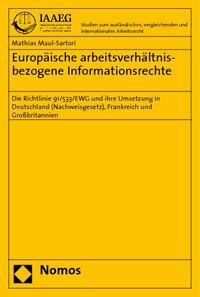Produktbild: Europ&auml;ische arbeitsverh&auml;ltnisbezogene Informationsrechte