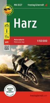 Produktbild: freytag & berndt Motorradkarte Harz 1:150.000