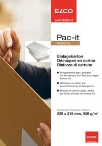 Produktbild: Einlagekarton f&uuml;r C4 grau