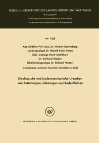 Produktbild: Geologische und bodenmechanische Ursachen von Rutschungen, Gleitungen und Bodenflie&szlig;en