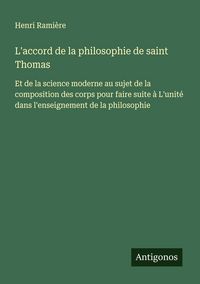 Produktbild: L'accord de la philosophie de saint Thomas