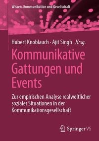 Produktbild: Kommunikative Gattungen und Events