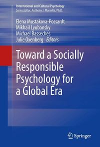 Produktbild: Toward a Socially Responsible Psychology for a Global Era