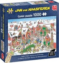 Produktbild: Jumbo 1110100613 - Jan van Haasteren, Das Dorf des Weihnachtsmann, Comic-Puzzle, 1000 Teile