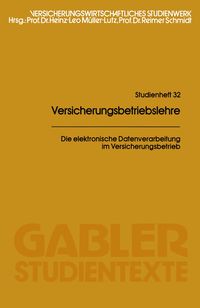 Produktbild: Die elektronische Datenverarbeitung im Versicherungsbetrieb