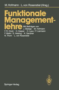 Produktbild: Funktionale Managementlehre