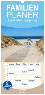 Produktbild: Familienplaner 2027 - Inselliebe Langeoog mit 5 Spalten (Wandkalender, 21 x 45 cm) CALVENDO