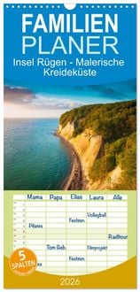 Produktbild: Familienplaner 2026 - Insel R&uuml;gen - Malerische Kreidek&uuml;ste mit 5 Spalten (Wandkalender, 21 x 45 cm) CALVENDO