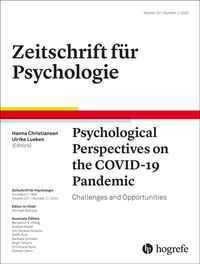 Bild vom Artikel Psychological Perspectives on the COVID-19 Pandemic vom Autor 