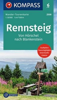 Produktbild: KOMPASS Wander-Tourenkarte Der Rennsteig 1:50.000