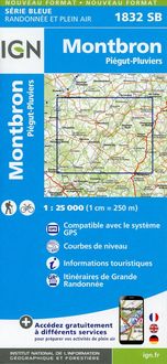 Produktbild: Montbron-Pi&eacute;gut-Pluviers 1:25 000