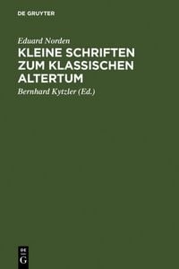 Produktbild: Kleine Schriften zum klassischen Altertum