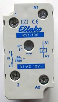 Produktbild: Eltako R91-100-12VAC Schaltrelais Nennspannung: 12 V Schaltstrom (max.): 8 A 1 Schlie&szlig;er 1 St.