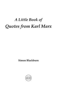 Produktbild: A Little Book of Quotes from Karl Marx