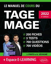 Produktbild: Le Manuel de Cours du TAGE MAGE - 3 tests blancs + 200 fiches de cours + 700 questions + 700 vid&eacute;os