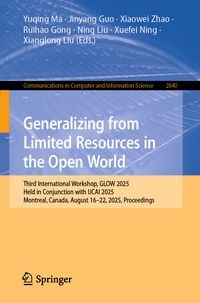 Produktbild: Generalizing from Limited Resources in the Open World
