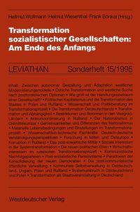 Produktbild: Transformation sozialistischer Gesellschaften: Am Ende des Anfangs