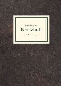 Produktbild: D&uuml;nnes Notizheft A5 liniert - Notizbuch 30 Seiten 90g/m&sup2; - Softcover schwarz
