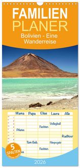 Produktbild: Familienplaner 2026 - Bolivien - Eine Wanderreise mit 5 Spalten (Wandkalender, 21 x 45 cm) CALVENDO