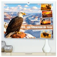 Produktbild: USA &ndash; von Yellowstone bis Texas - Cowboys, Pr&auml;rie und Bisons (hochwertiger Premium Wandkalender 2026 DIN A2 quer), Kunstdruck in Hochglanz