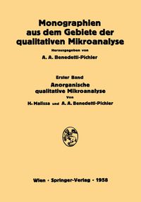 Produktbild: Anorganische Qualitative Mikroanalyse
