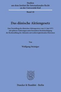 Produktbild: Das d&auml;nische Aktiengesetz.