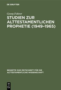 Produktbild: Studien zur alttestamentlichen Prophetie (1949-1965)