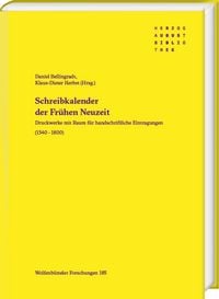 Produktbild: Schreibkalender der Fr&uuml;hen Neuzeit