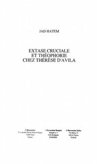 Produktbild: Extase cruciale et theophorie chez Therese d'Avila