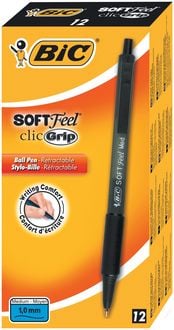 Produktbild: BIC Kugelschreiber Soft Feel 0.4mm schwarz, 12er Set