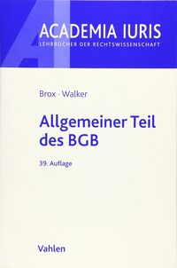 Produktbild: Allgemeiner Teil des BGB