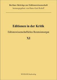 Produktbild: Editionen in der Kritik 11