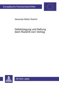 Produktbild: Gefahrtragung und Haftung beim Ruecktritt vom Vertrag