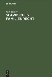 Produktbild: Slawisches Familienrecht