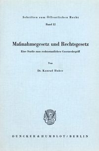 Produktbild: Ma&szlig;nahmegesetz und Rechtsgesetz.