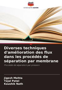 Produktbild: Diverses techniques d'am&eacute;lioration des flux dans les proc&eacute;d&eacute;s de s&eacute;paration par membrane