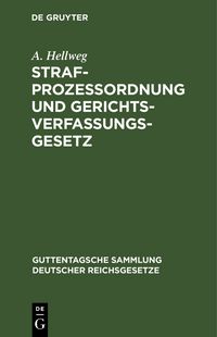 Produktbild: Strafproze&szlig;ordnung und Gerichtsverfassungsgesetz