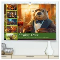 Produktbild: Flei&szlig;ige Otter - Wer h&auml;tte nicht gerne einen niedlichen Otter auf der Arbeit (hochwertiger Premium Wandkalender 2026 DIN A2 quer), Kunstdruck in Hochglanz