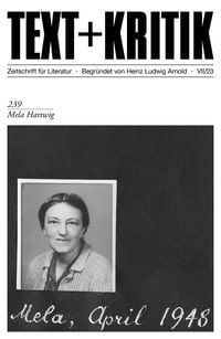 Produktbild: TEXT + KRITIK 239 - Mela Hartwig