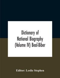 Produktbild: Dictionary Of National Biography (Volume Iv) Beal-Biber