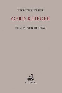Produktbild: Festschrift f&uuml;r Gerd Krieger zum 70. Geburtstag