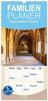 Produktbild: Familienplaner 2026 - Faszination Kloster mit 5 Spalten (Wandkalender, 21 x 45 cm) CALVENDO