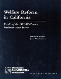 Produktbild: Welfare Reform in California